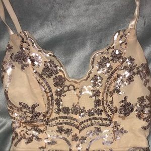 Gold & Blush Mini Dress